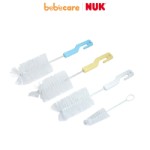 NUK 3 (1080)-Bộ Chổi Cọ Bình Sữa Và Núm Ti NUK